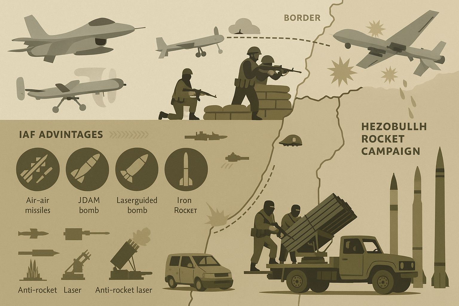 Detailed analysis of the 2006 Lebanon War, covering ground combat, air strikes, naval actions, and weapon system performance.