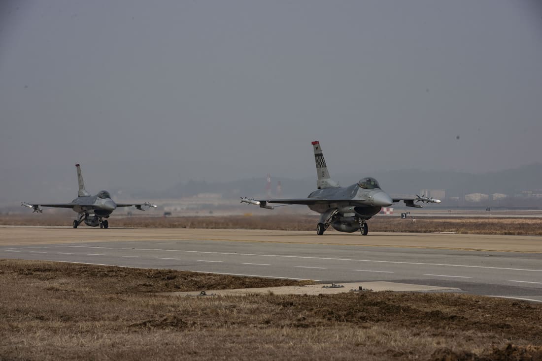 US Air Force Relocates 31 F-16s to Osan Air Base for Two-Year Super Squadron Test