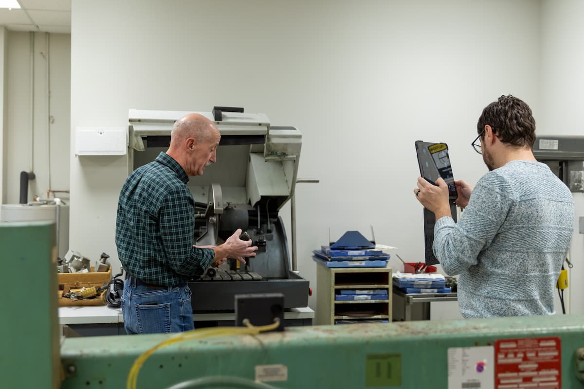 A materials engineer leads a laboratory session at Naval Surface Warfare Center Philadelphia Division